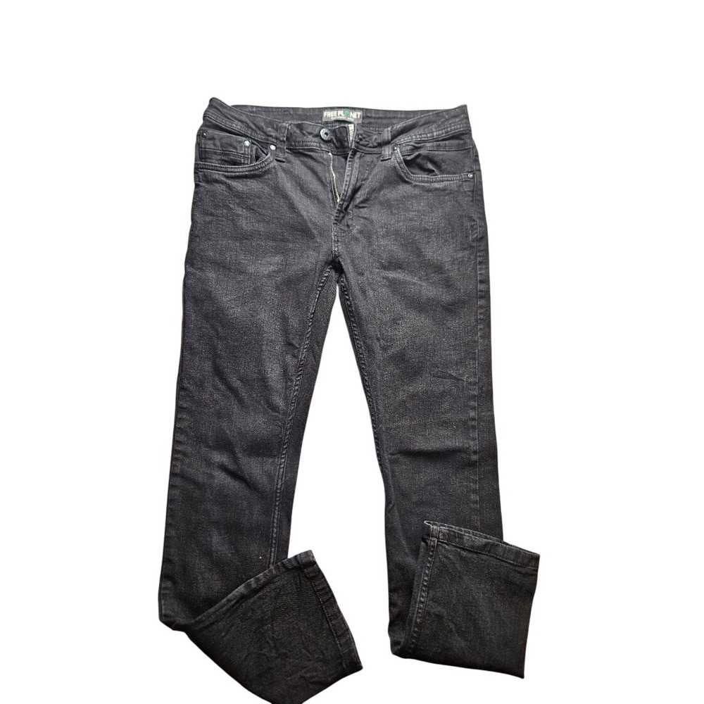 Free Planet Sustainable Denim Mens Black Slim Straight Jeans 30x30 FU901BALEB6